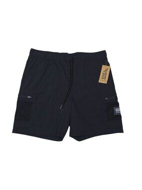 Eddie Bauer Stampede 7" Mens Shorts Black Nylon/Spandex Mesh Pockets Size L